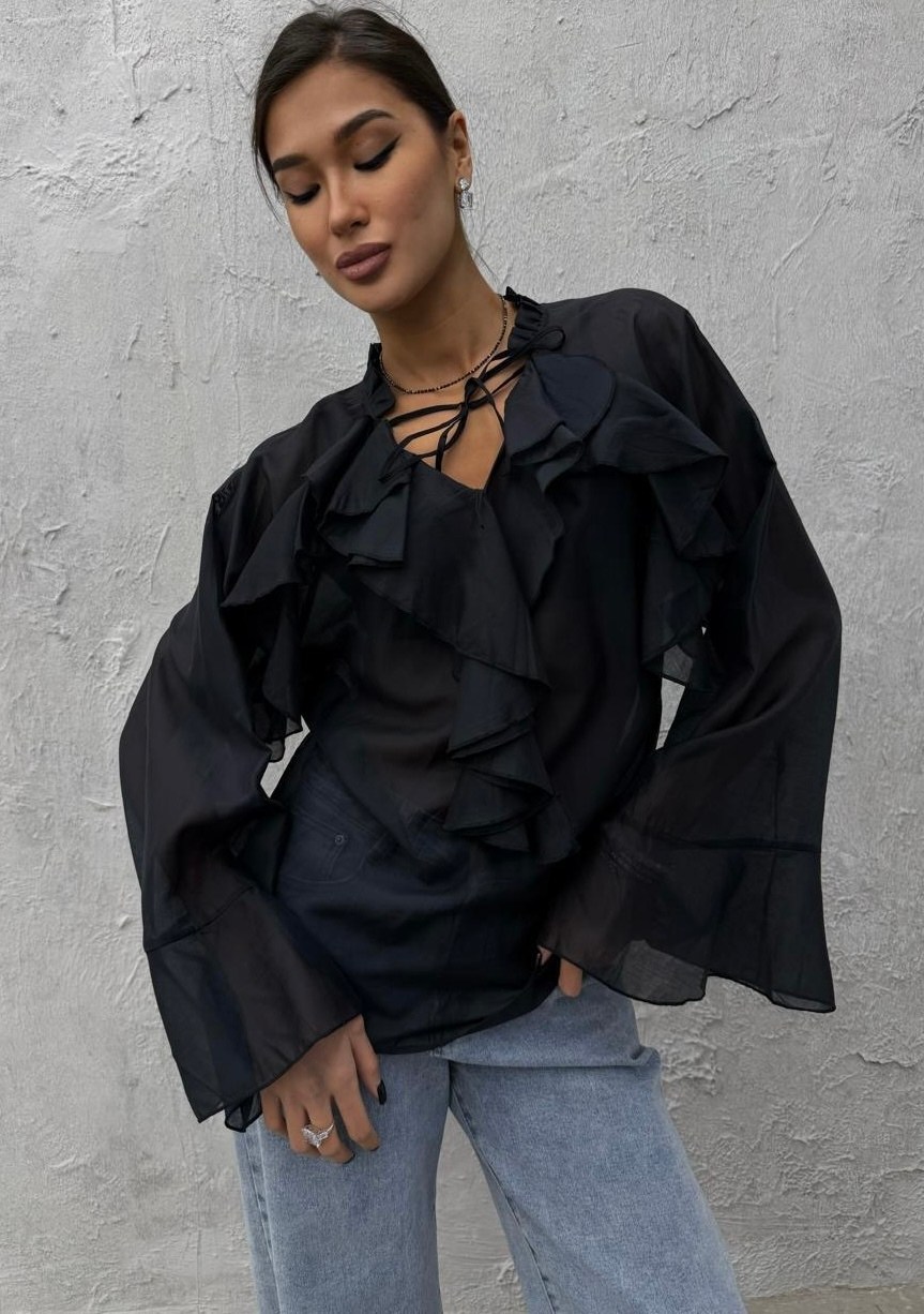 блузка с оборками,шифоновая рубашка с рюшами,женская блузка,блузка в стиле бохо,блузы женские