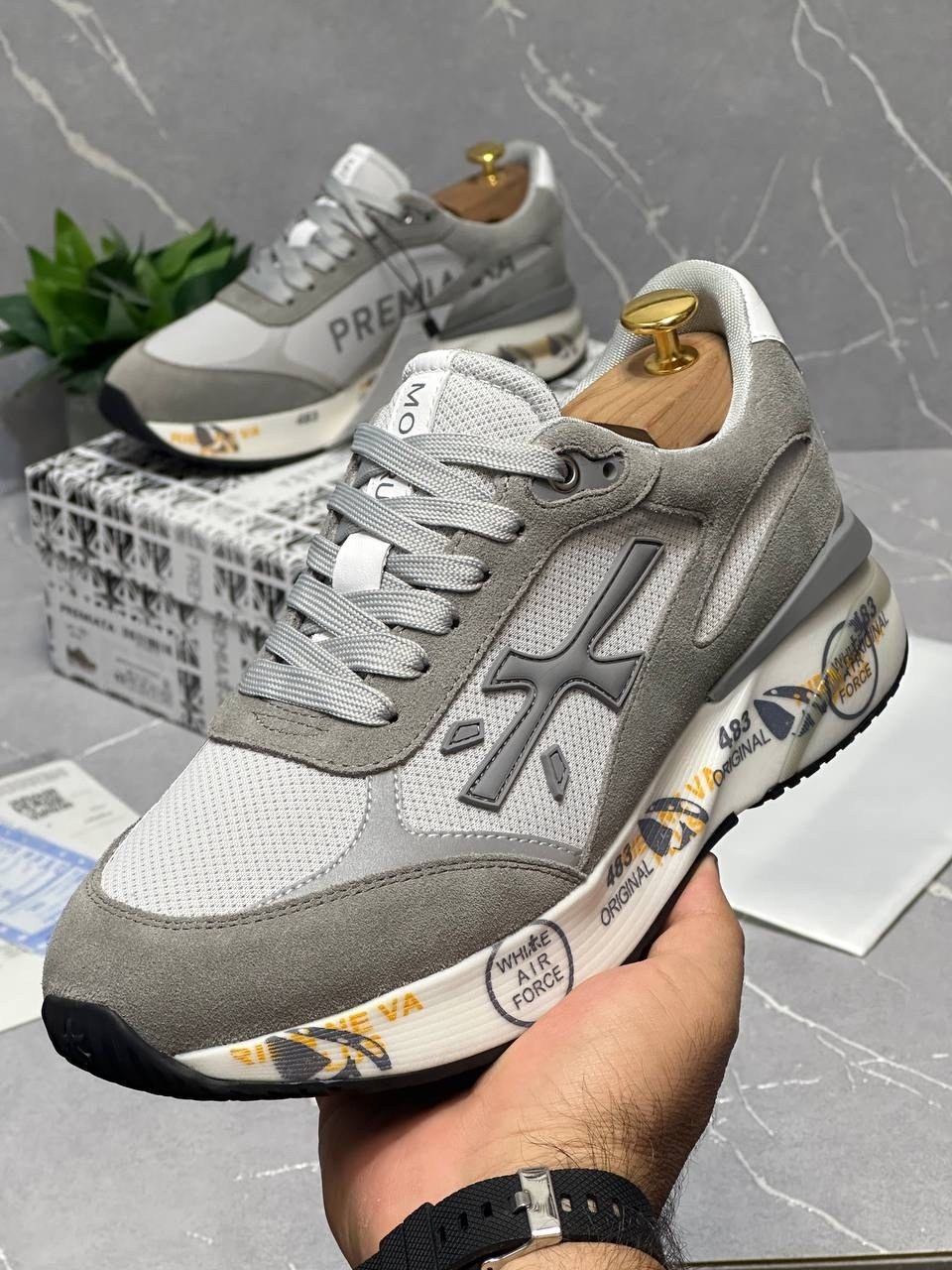 кроссовки мужские premiata,кроссовки premiata,мужские кроссовки premiata mick 6171 цвет серый размер 47 eu,кроссовки премиата,мужские кроссовки premiata a109689 серые