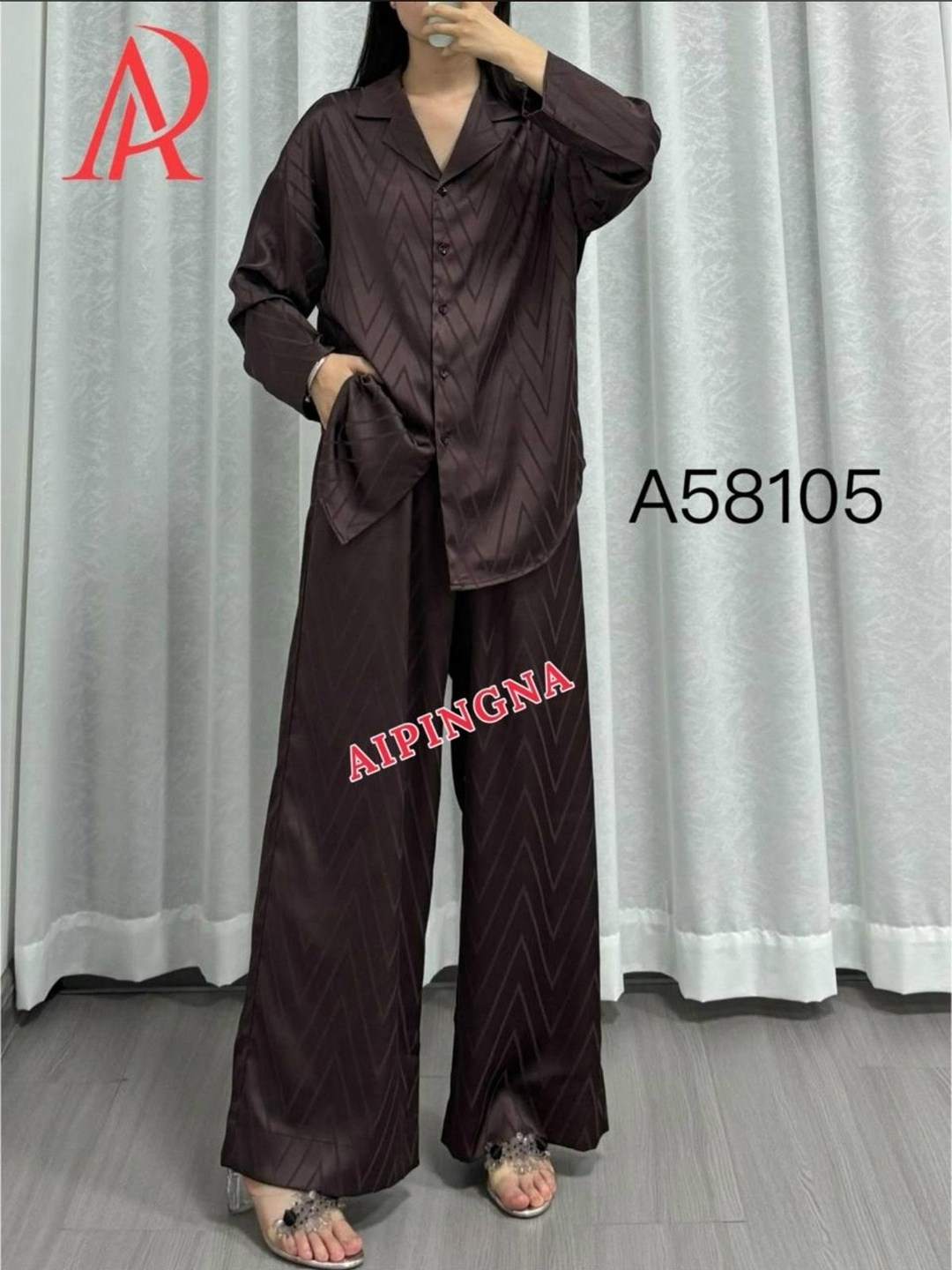 пижама lavolle,шелковый костюм,атласный костюм,amaton пижама со штанами и рубашкой шёлковая,женские пижамы