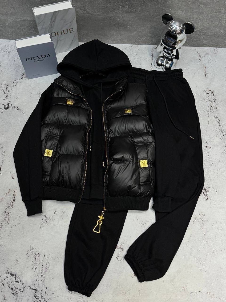 костюм спортивный мужской,спортивные костюм,костюм тройка с курткой black&brand,мода мужская,костюм на флисе