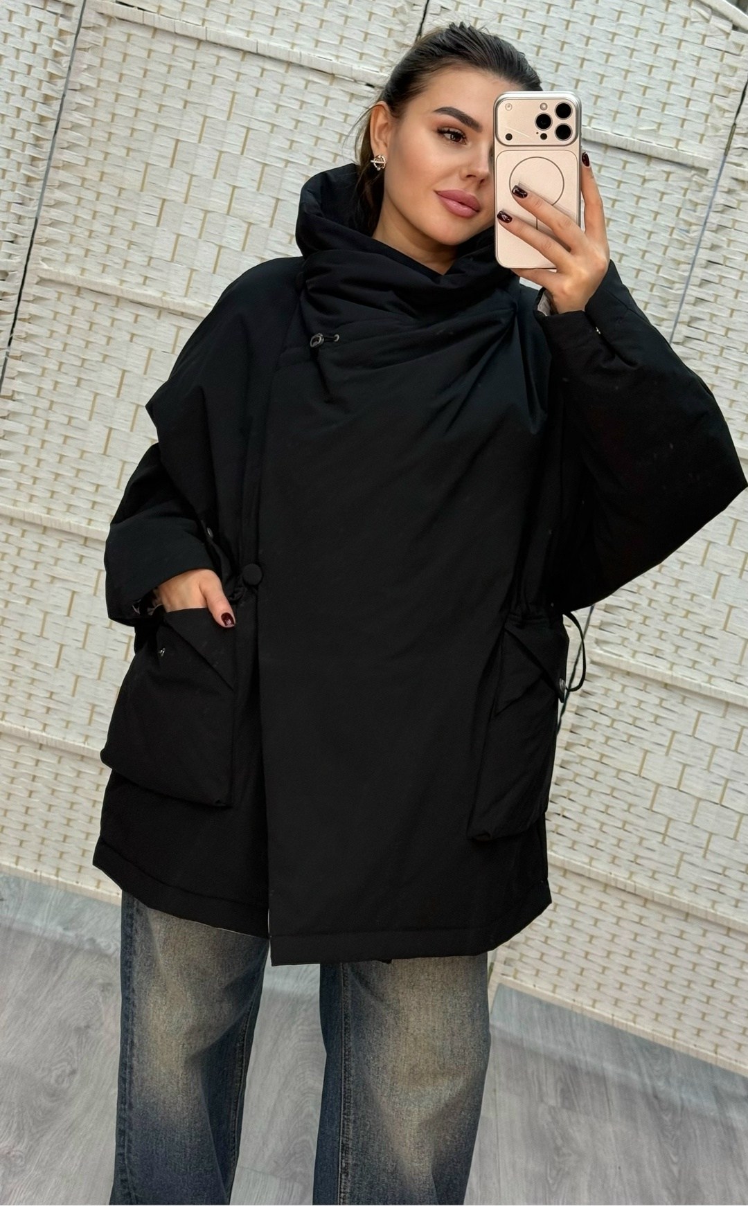 куртка оверсайз,куртка весенняя оверсайз с капюшоном mon fashion,зимняя куртка оверсайз с капюшоном пуховик rz wear,куртка женская,зимняя женская куртка модная с капюшоном черного цвета