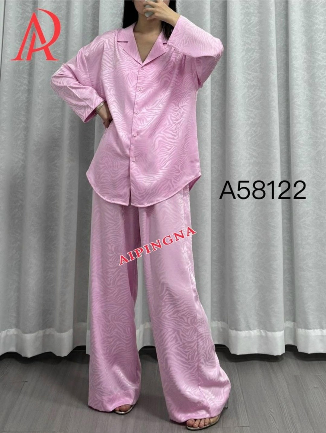 шелковый пижамный комплект,костюм женский,домашние костюмы,костюм домашний женский,hiloc 2025 элегантные шелковые пижамные комплекты