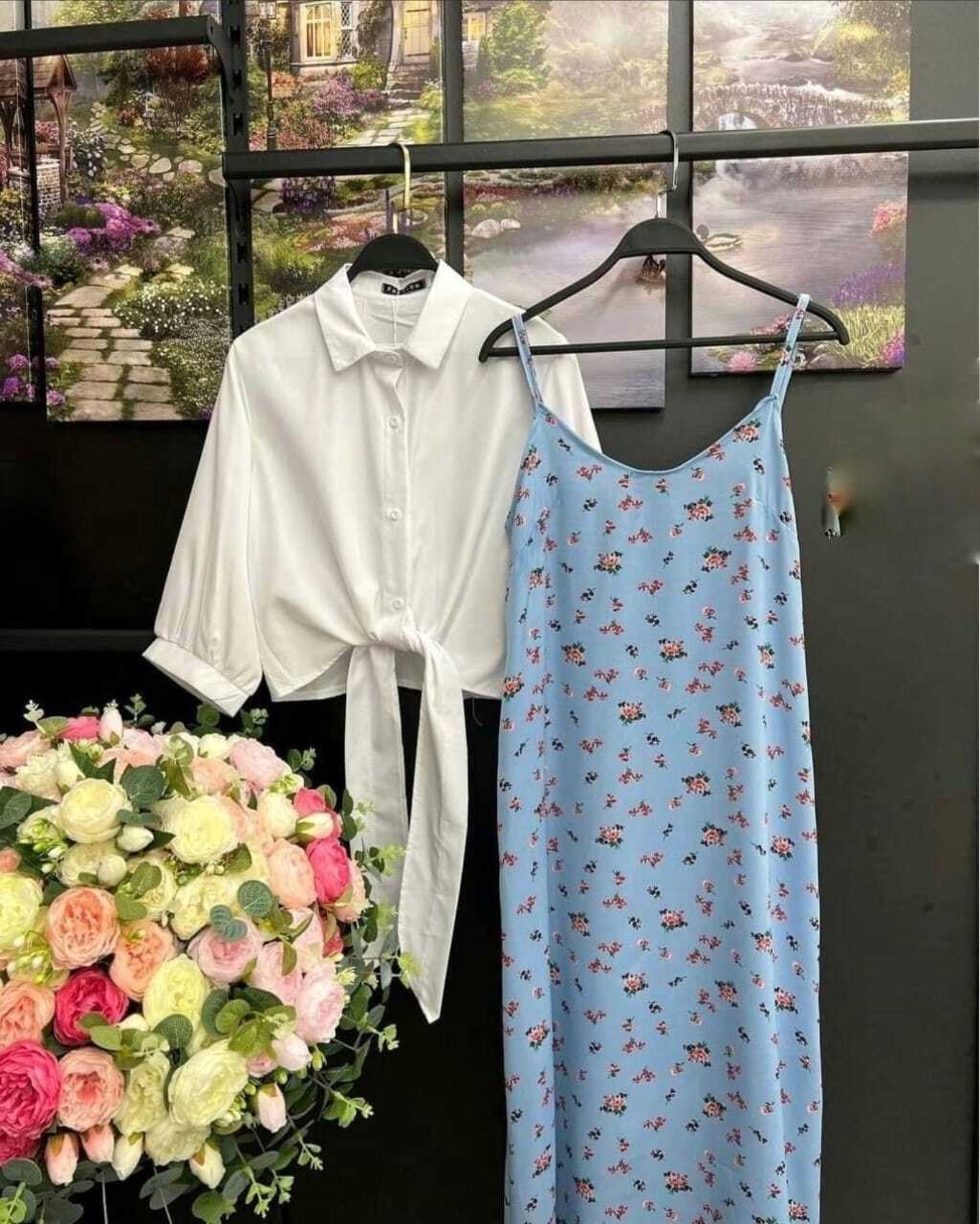 платье летнее женское,стильное платье,костюм с платьем,летнее платье