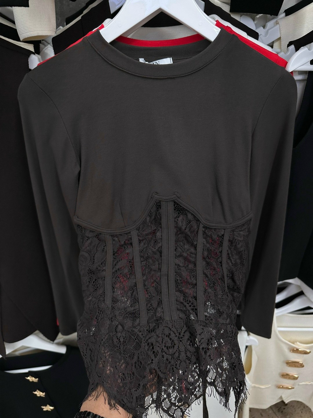 корсет кружевной,giuseppe di morabito футболка в стиле корсета черный,блузка кружева,кружевная блузка,блузки