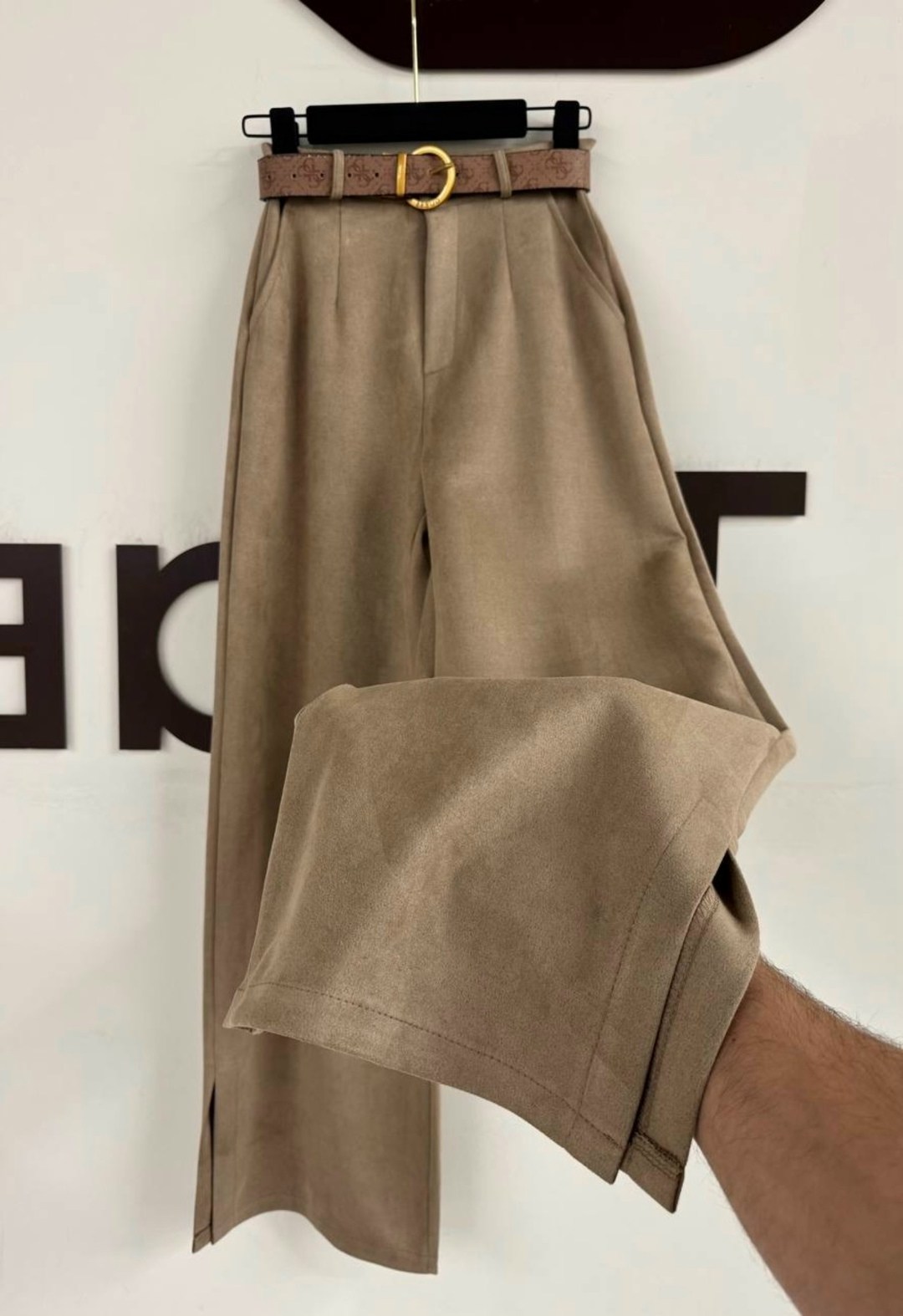 женские брюки палаццо из премиальной искусственной замши zone16,широкие брюки,вельветовые брюки широкие с высокой талией,брюки женские широкие,брюки палаццо