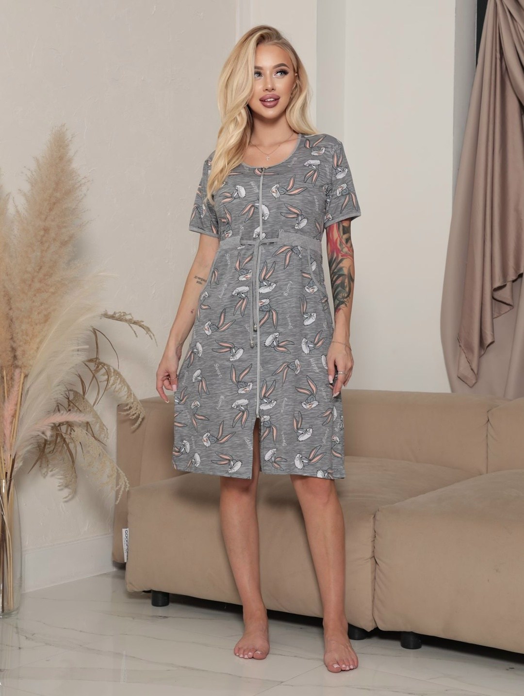 халат женский,халат женский домашний на молнии,женский домашний халат,халат трикотажный,халат домашние