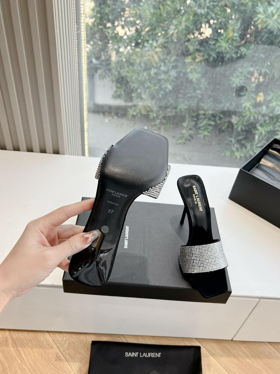 босоножки saint laurent,,мюли на каблуке,босоножки женские,каблуки женские