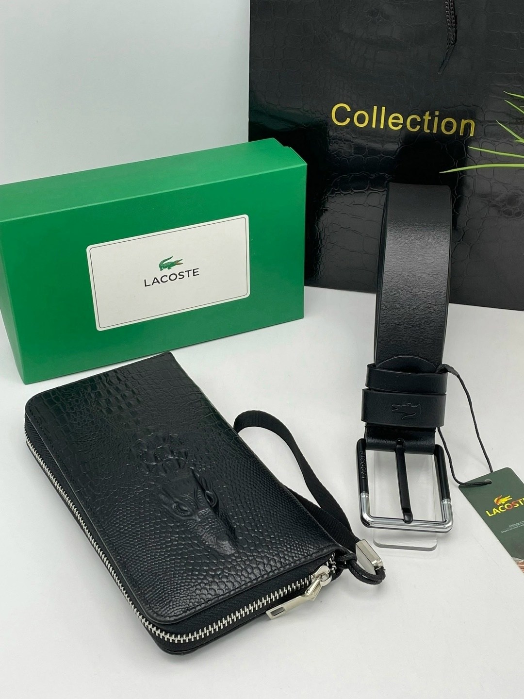 подарочный набор lacoste для мужчин,мужской подарочный набор "lacoste" в наборе кошелек, ремень в коробке,часы ремень портмоне lacoste набор для мужчин,подарочный набор lacoste,ремень lacoste натураль