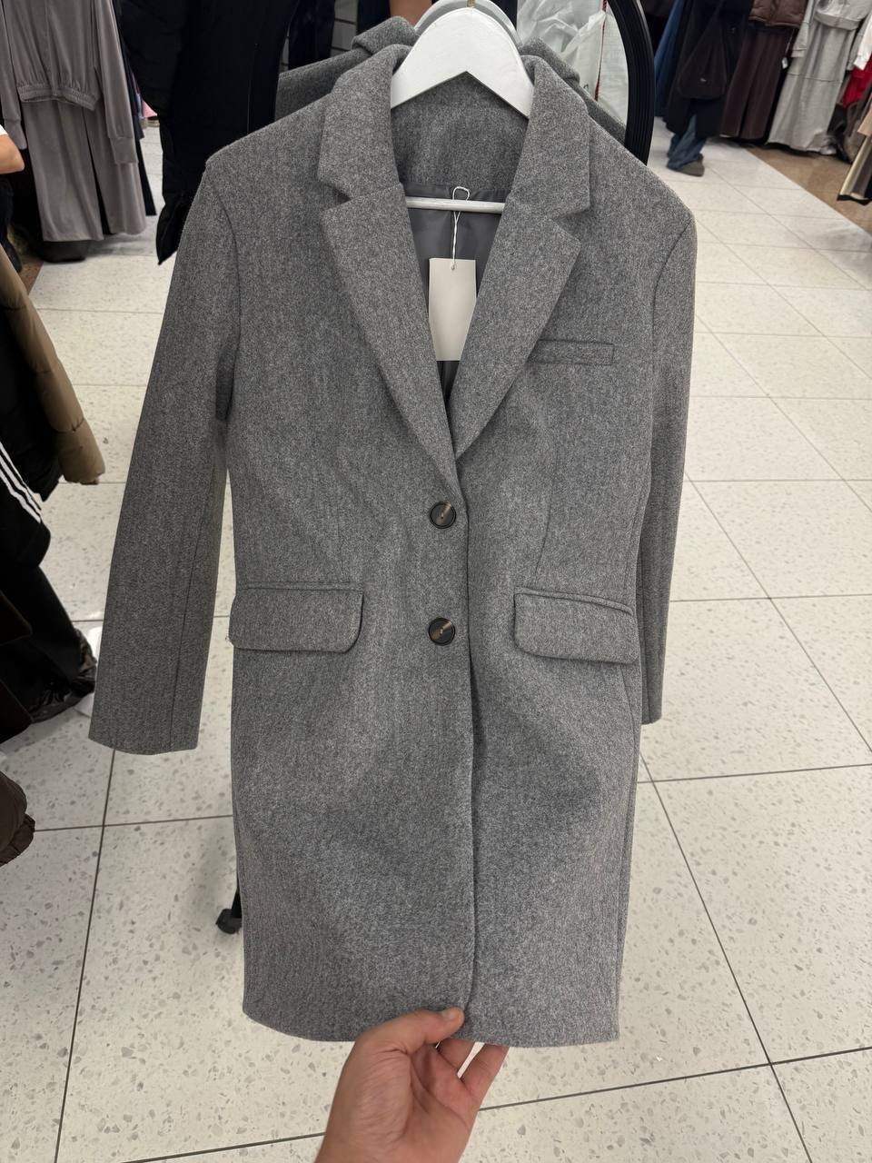 полупальто пальто,zara wool masculine coat grey xs-xl,серое полупальто,шерстяное пальто,пальто серое