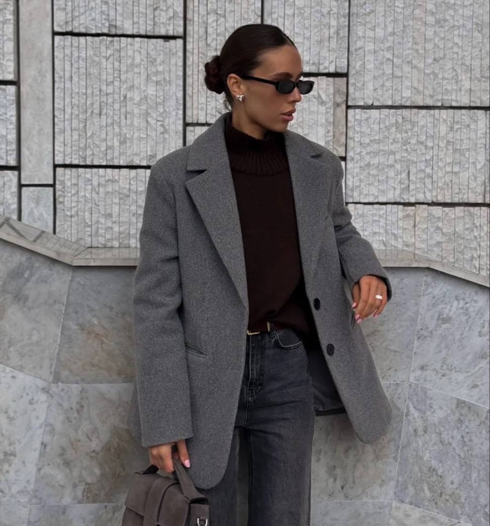 полупальто пальто,zara wool masculine coat grey xs-xl,серое полупальто,шерстяное пальто,пальто серое