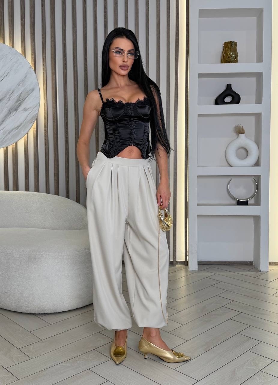 брюки палаццо,корсет с брюками палаццо,атласные брюки женские,шелковые штаны