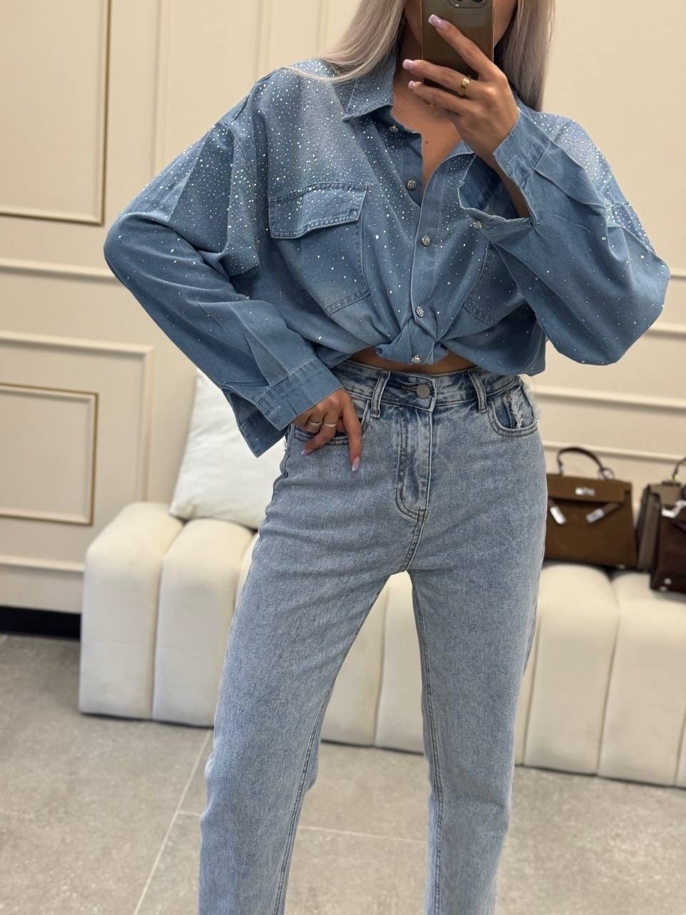 женская джинсовая рубашка,джинсовая блузка,джинсовая рубашка,рубашка со стразами,женская рубашка