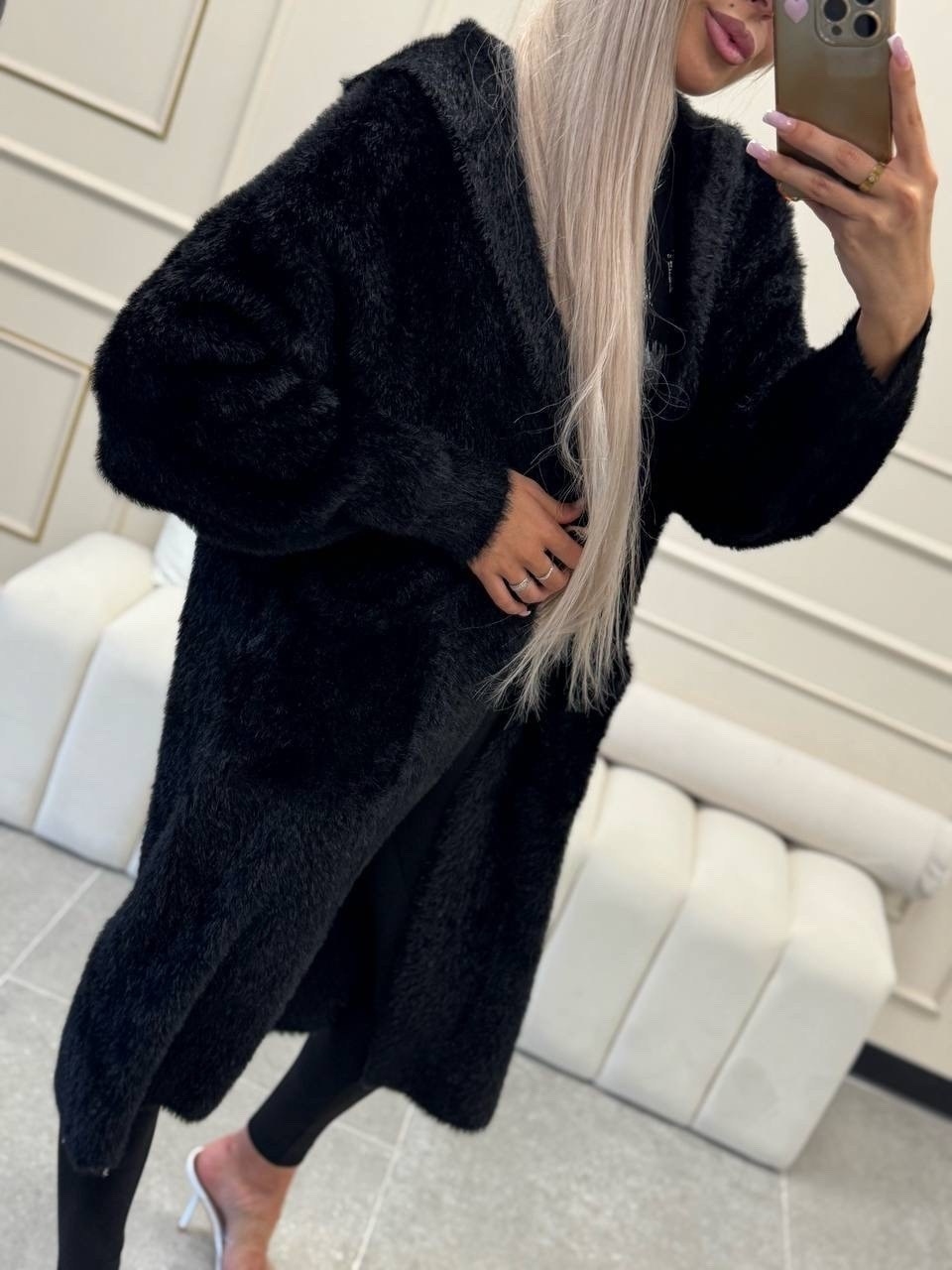 кардиган альпака,пальто кардиган,кардиган удлиненный,кардиган,шуба искусственная длинная с капюшоном f naz furs
