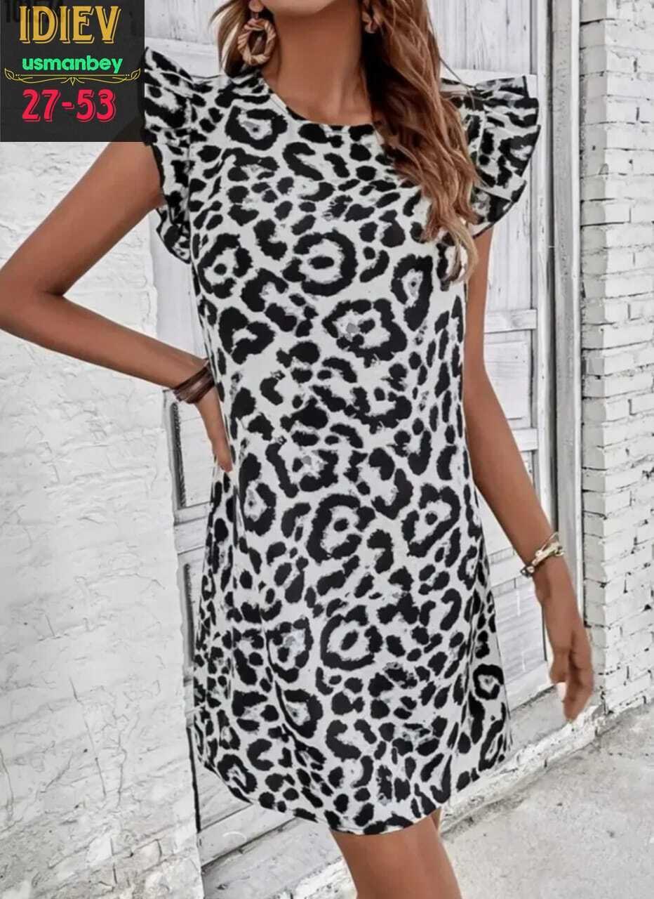 платье с леопардовым принтом,платье женское леопардовое,платье женская,платье летнее,платье леопардовое