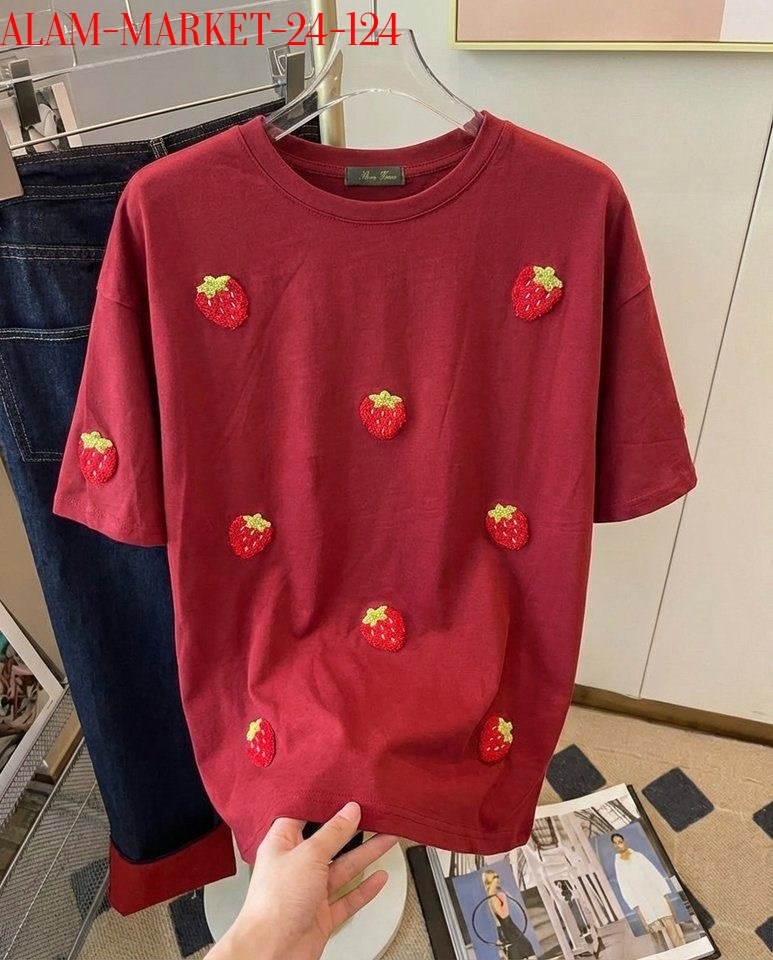 футболки для женщин,женская футболка,футболки оверсайз,свитер оверсайз вязаный с вишенками sanama,свитер оверсайз