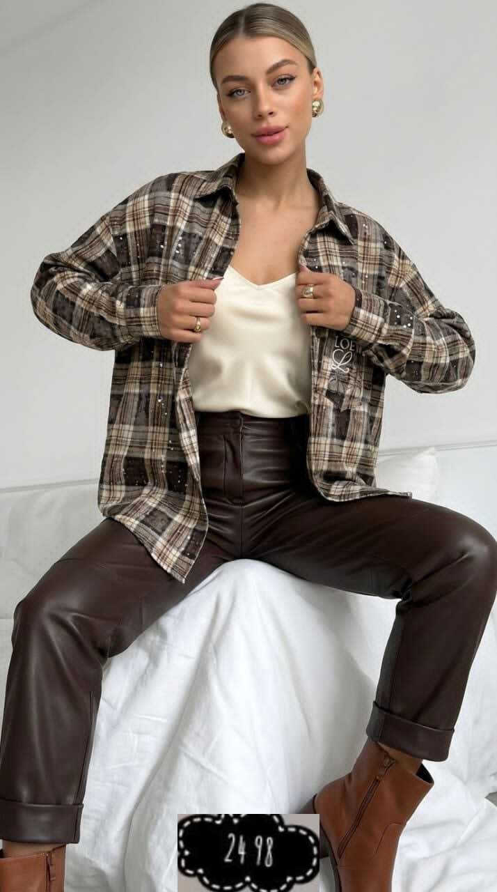 рубашка в клетку оверсайз варенка umalook,женская рубашка в клетку,рубашка женская в клетку оверсайз,рубашка оверсайз в клетку betrendy wear,рубашка в клетку женская теплая оверсайз без кармана