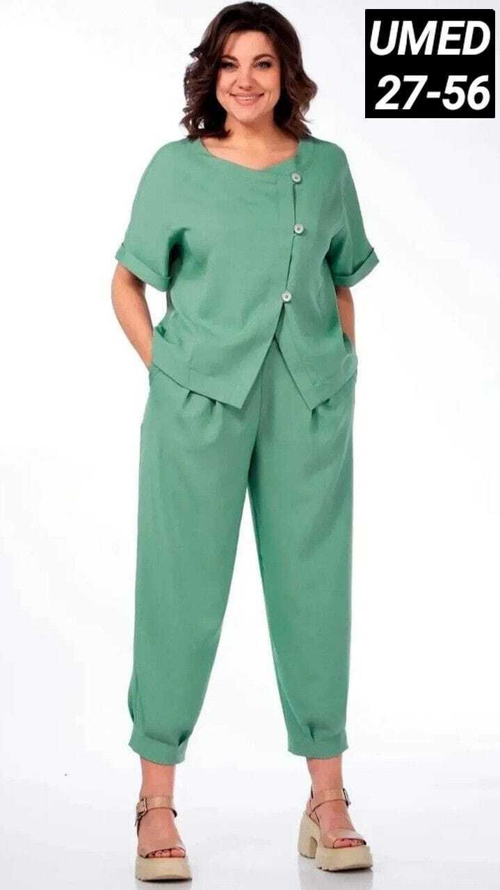 женские брючные костюмы больших размеров,брючный костюм michel chic 1337/1 мохито,женские костюмы брючные,брючный костюм для невысоких женщин,летние брючные костюмы женские