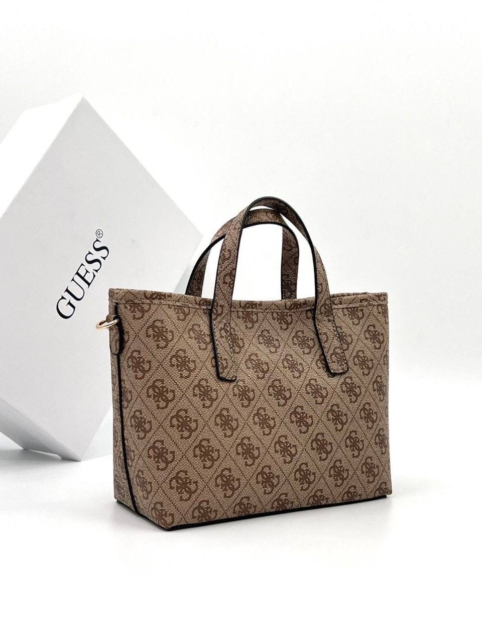 сумка женская guess,сумка guess,брендовая сумка тоут guess,сумка guess для женщин шоппер с косметичкой черная размер t-u hwbg9211750,сумка шоппер guess jazz 328736842