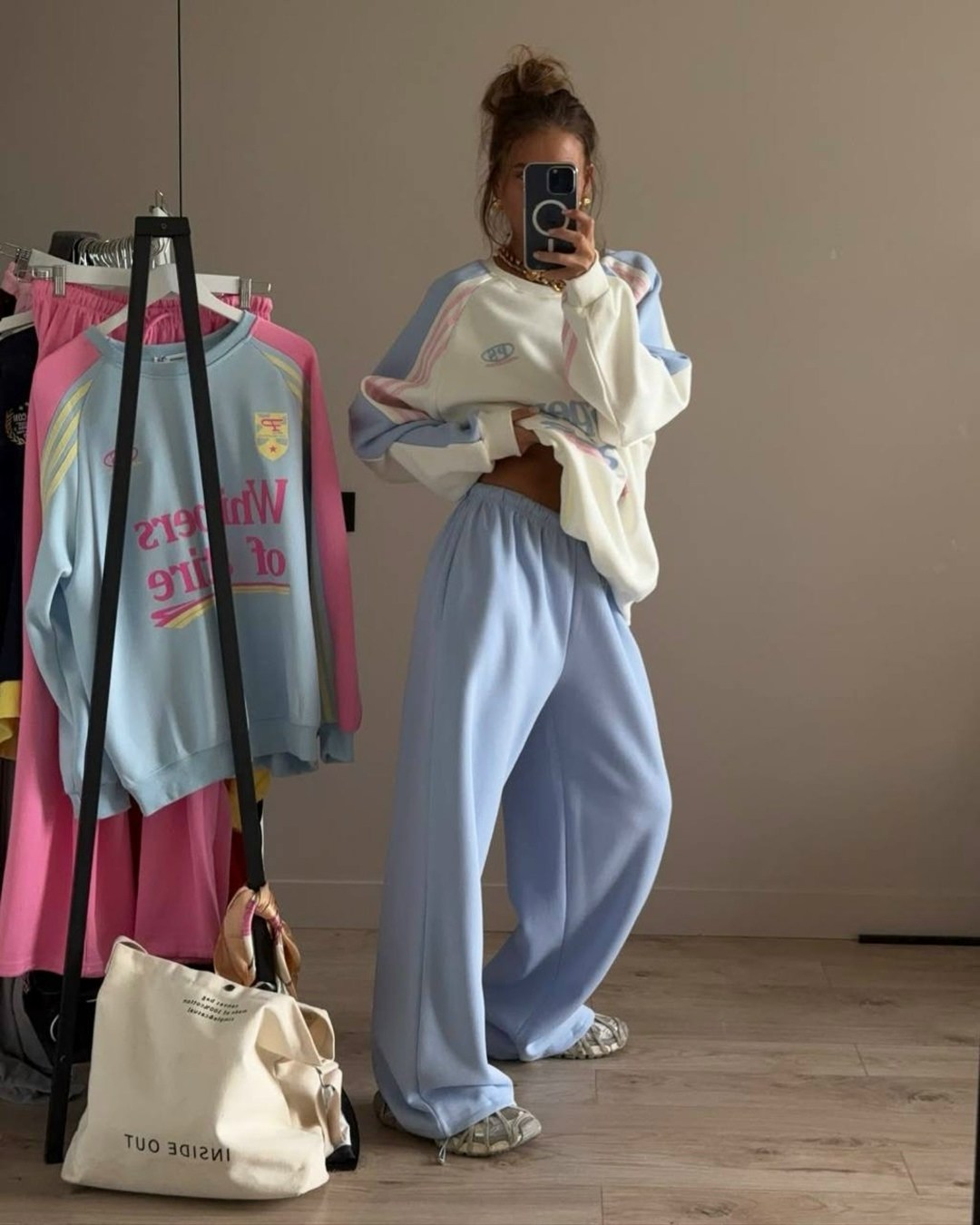 свитшот attire свободного кроя,брюки свободные,спортивный брюки,широкие брюки