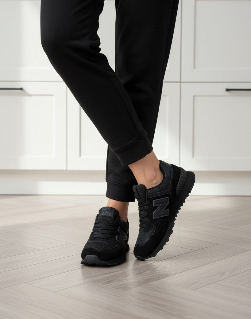 черные замшевые кроссовки женские,new balance 574 black,кроссовки new balance 574,кроссовки new balance 574 цвет черный,