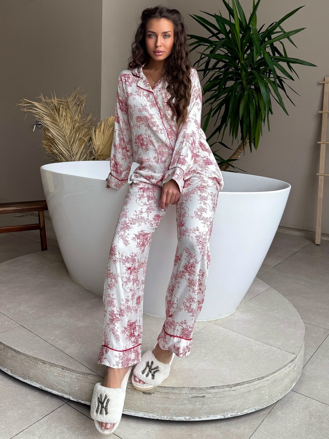 пижама женская,пижама mia-amore 4516 "charlotte",пижама для женщин,пижама из натурального шелка,пижама с брюками женская