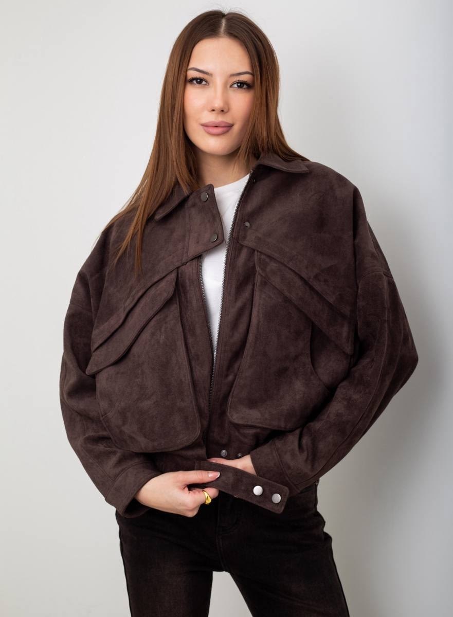 женская куртка бомбер из эко замши коричневого цвета,куртка замшевая,бомбер укороченный оверсайз замшевый куртка рабочего тренд saint shine,куртка-бомбер из премиальной замши,куртка из замши