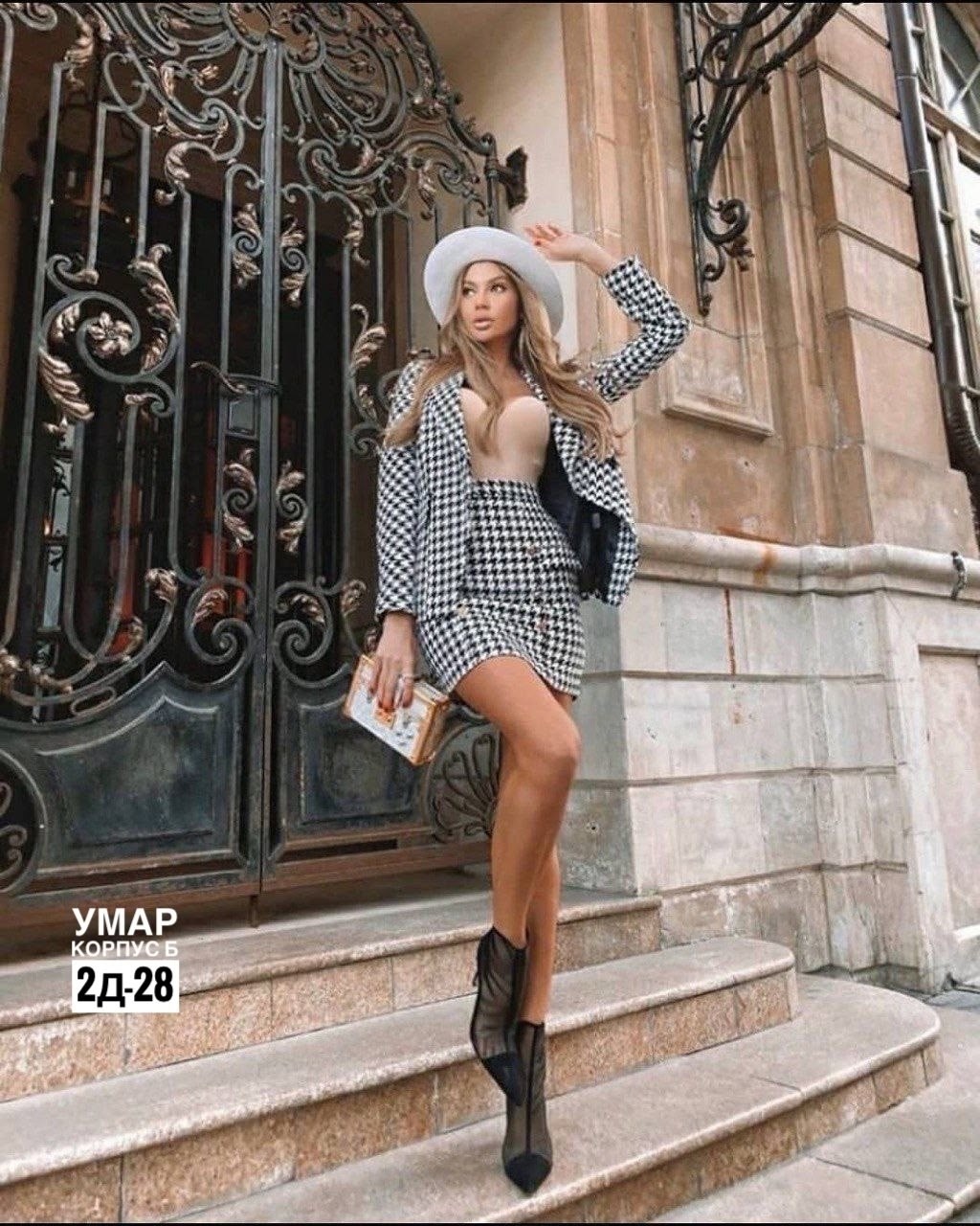 костюм юбка и пиджак гусиная лапка,женские костюмы с юбкой,костюм пиджак и юбка,костюм с юбкой,твидовый костюм с юбкой