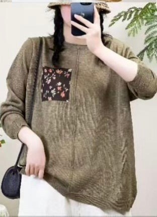 вязаные свитера женские,джемпер бохо,свитер в стиле пэчворк,свитер женский вязаный с круглым вырезом,вязаные свитера