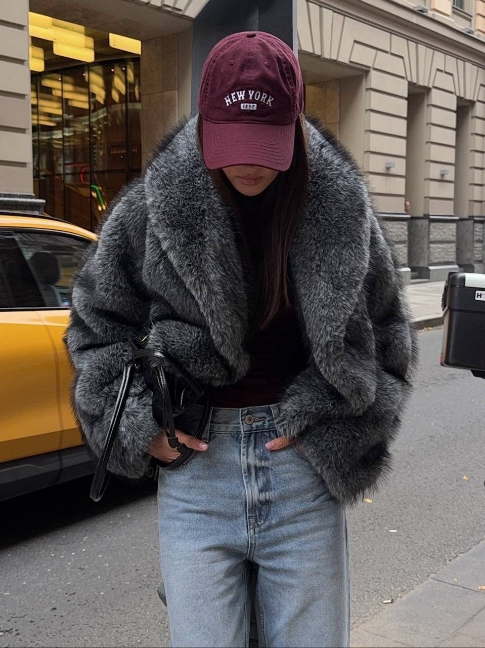 серая шуба,шуба искусственная,шуба укороченная искусственный эко мех,шуба из эко меха,шубка