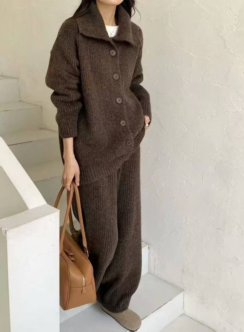 вязаные костюмы,костюм теплый вязаный оверсайз лапша с брюками allamoda,трикотажные костюмы,костюм вязаный с брюками широкими палаццо шерстяной сити текс,вязаный костюм женский с брюками