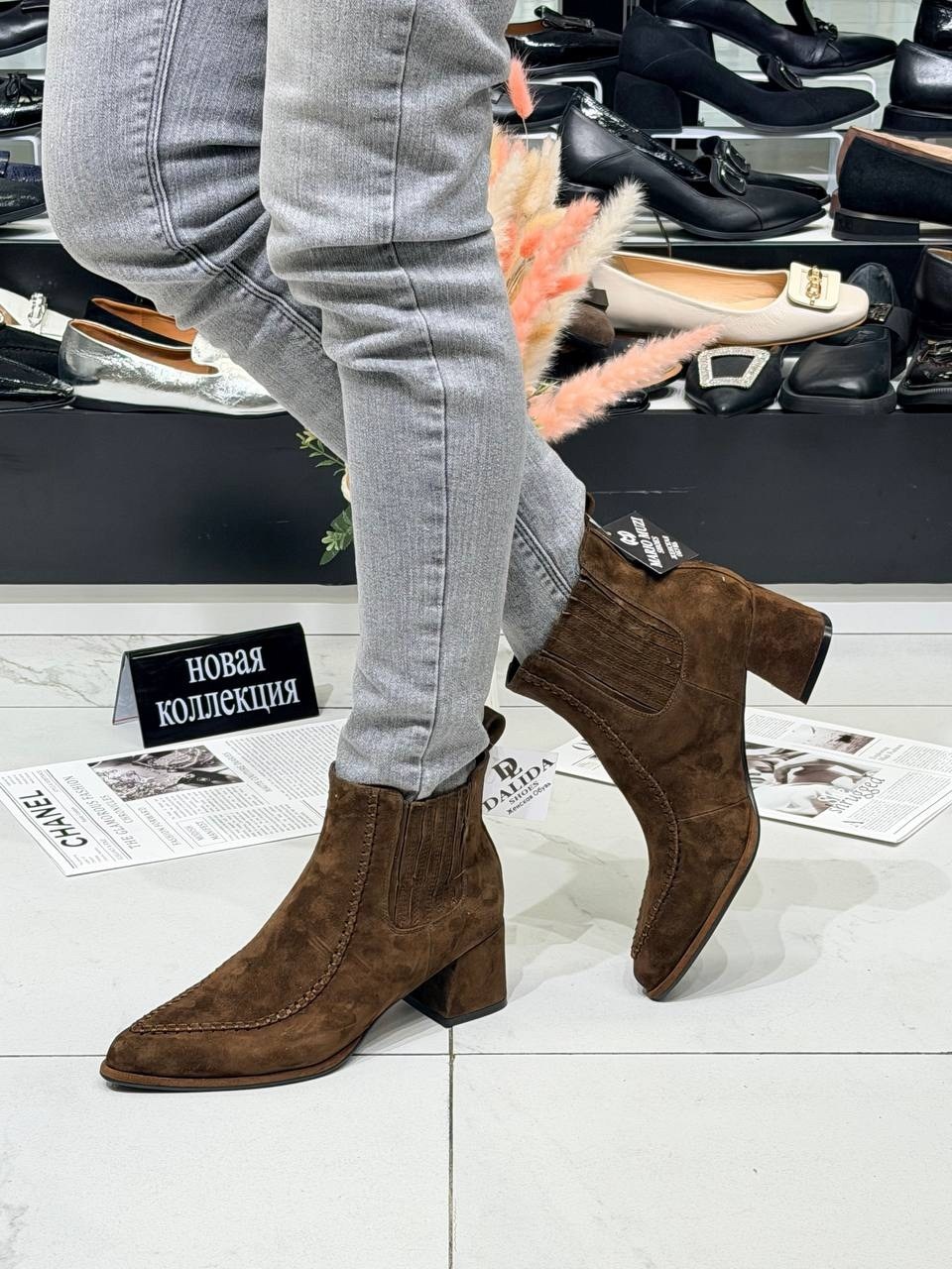 ,ботильоны казаки,полусапоги, женская,казаки замшевые эконика
