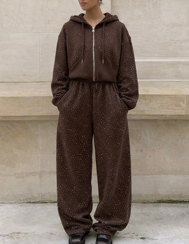 костюм женский,костюм женский модный мир,спортивный оверсайз костюм со стразами o.che 324106470,костюм стразы,спортивный костюм со стразами