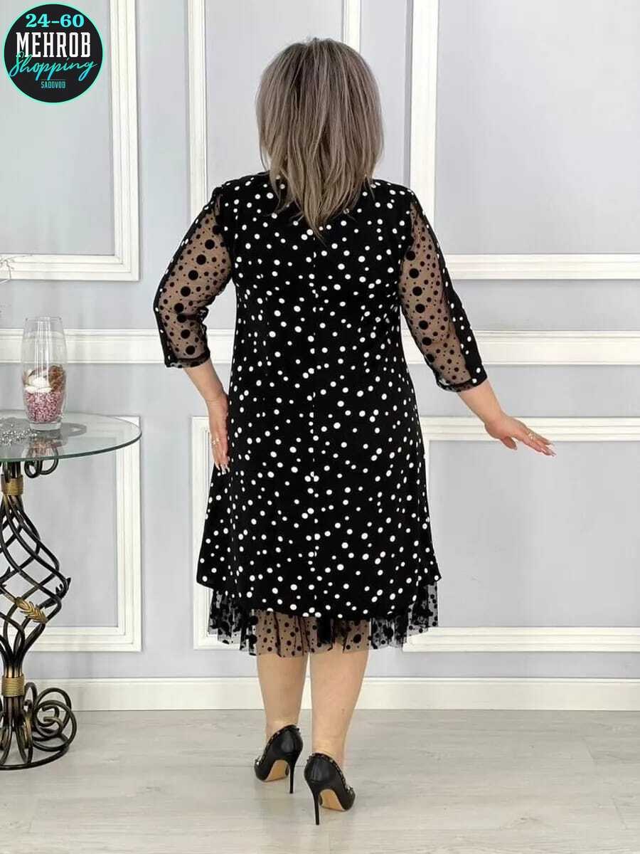 платье женское праздничное больших размеров,платье женское больших размеров,платье больших размеров,вечернее платье больших размеров нарядное в горошек saliya brand,платье