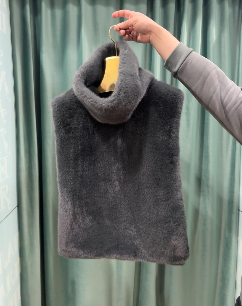 меховая манишка,манишка из меха норки "жемчуг",женская кофта,меховой жилет,пальто из искусственного меха