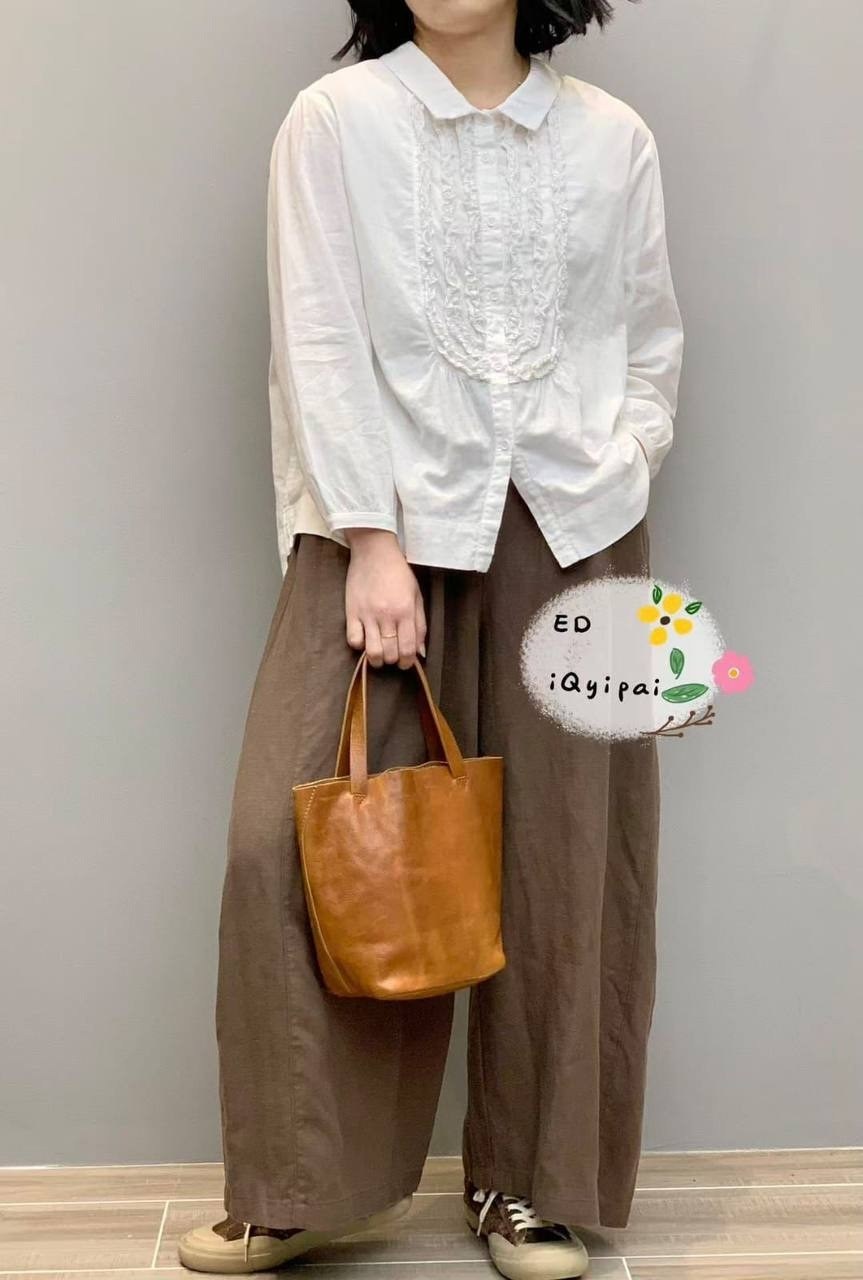 женская винтажная льняная блузка johnature,блузка винтажная,льняная блузка,блузка бохо,артка белая рубашка