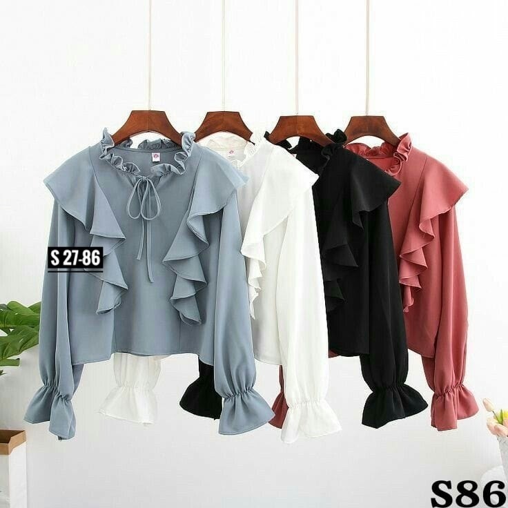 блузка с оборками,блузка модная,женская блузка,женская блуза,блуза с рюшами