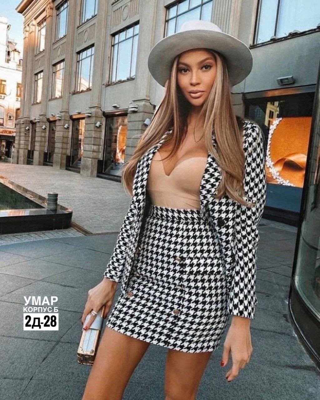 костюм юбка и пиджак гусиная лапка,женские костюмы с юбкой,костюм пиджак и юбка,костюм с юбкой,твидовый костюм с юбкой