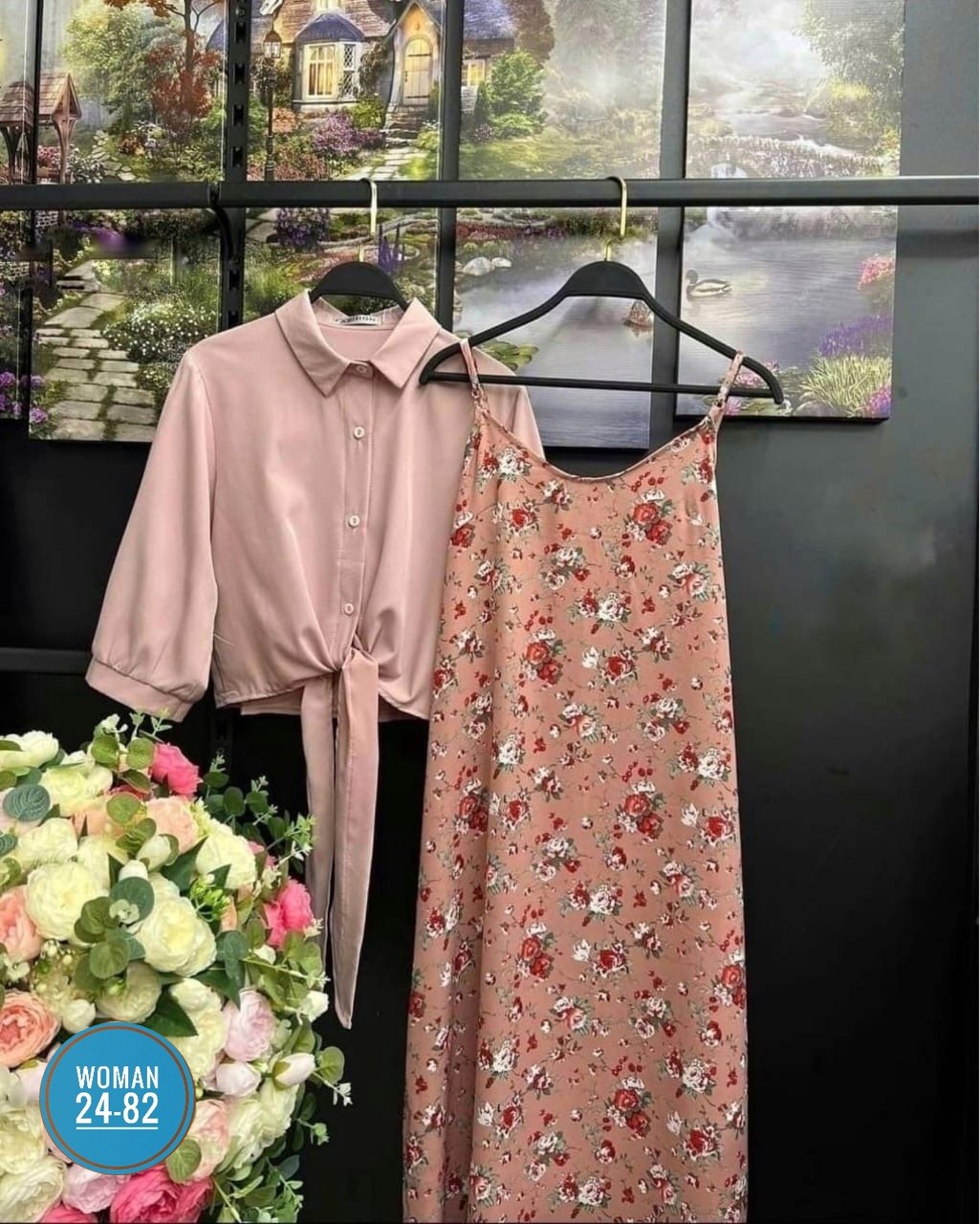 платье летнее женское,стильное платье,костюм с платьем,платье сарафан с рубашкой,мода двойка