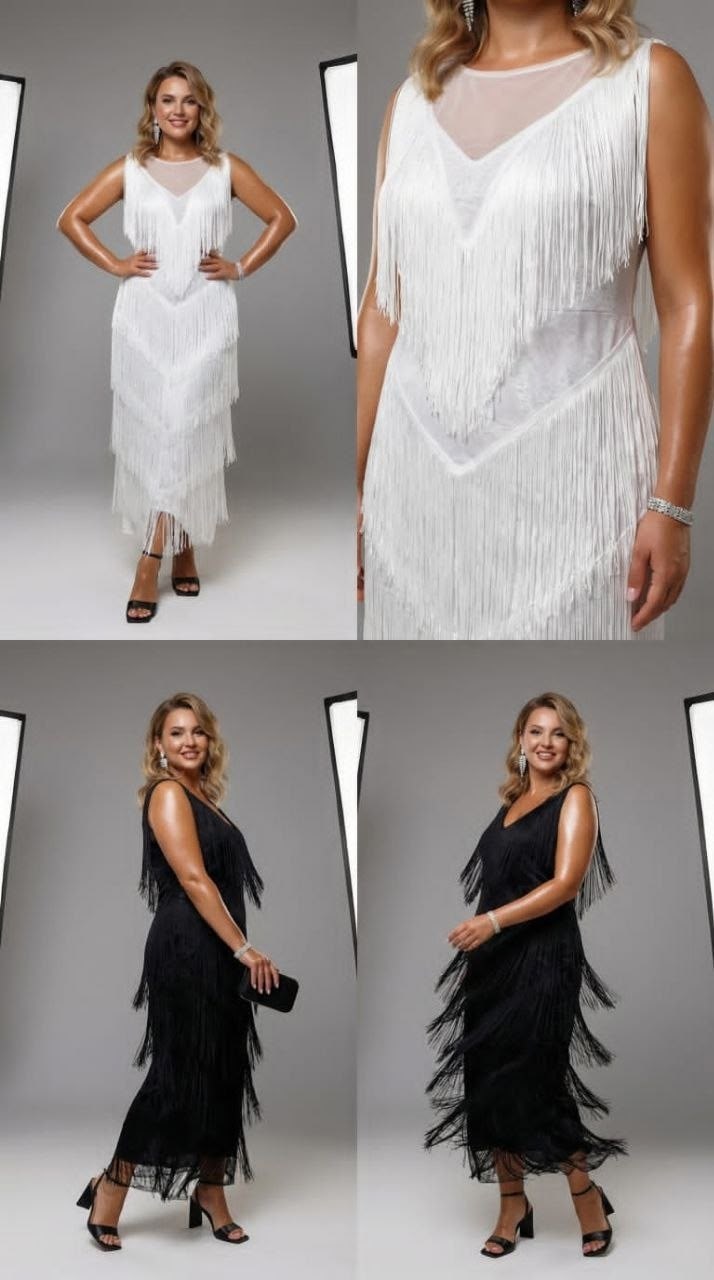 платье с бахромой для полных,платье с бахромой для полных женщин,платье с бахромой,платье с бахромой большого размера,женское платье с бахромой