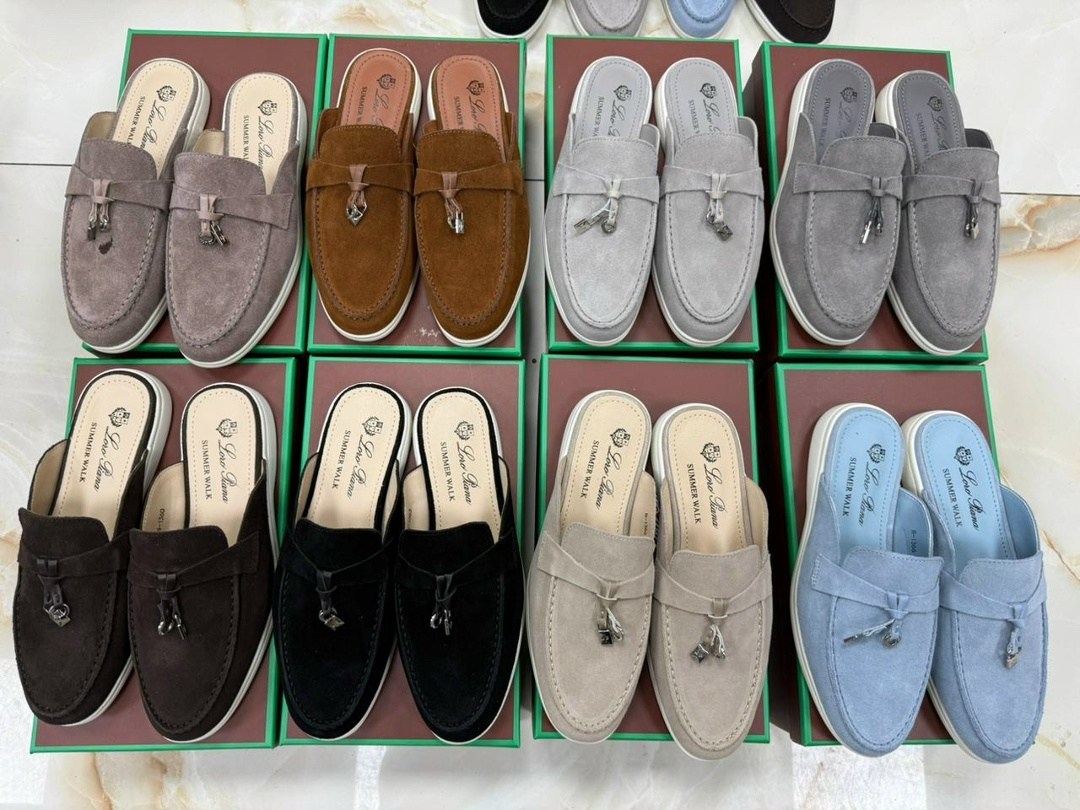 женские замшевые мюли loro piana бежевые,мюли loro piana,замшевые мюли,лоферы loro piana,