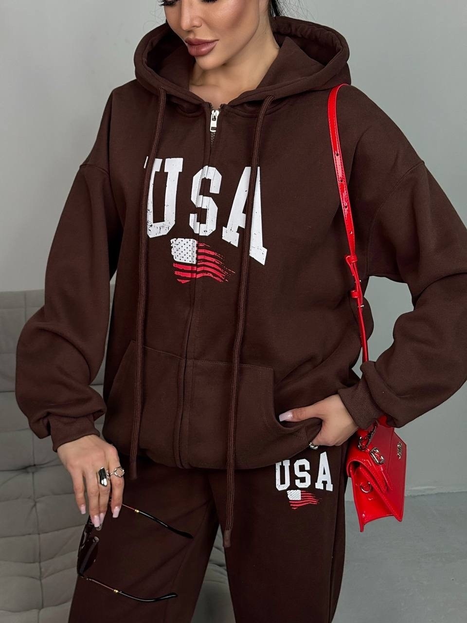 комплект спортивного костюма usa толстовка jogger,спортивные костюмы женские на флисе,спортивный костюм,костюм женский,спортивный костюм толстовка