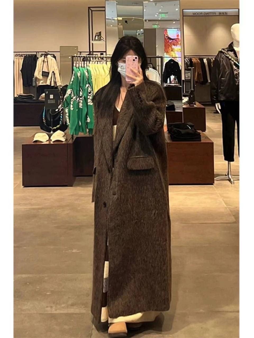 женское длинное двустороннее шерстяное пальто,шерстяное пальто,элегантные пальто,длинное шерстяное пальто,длинное пальто