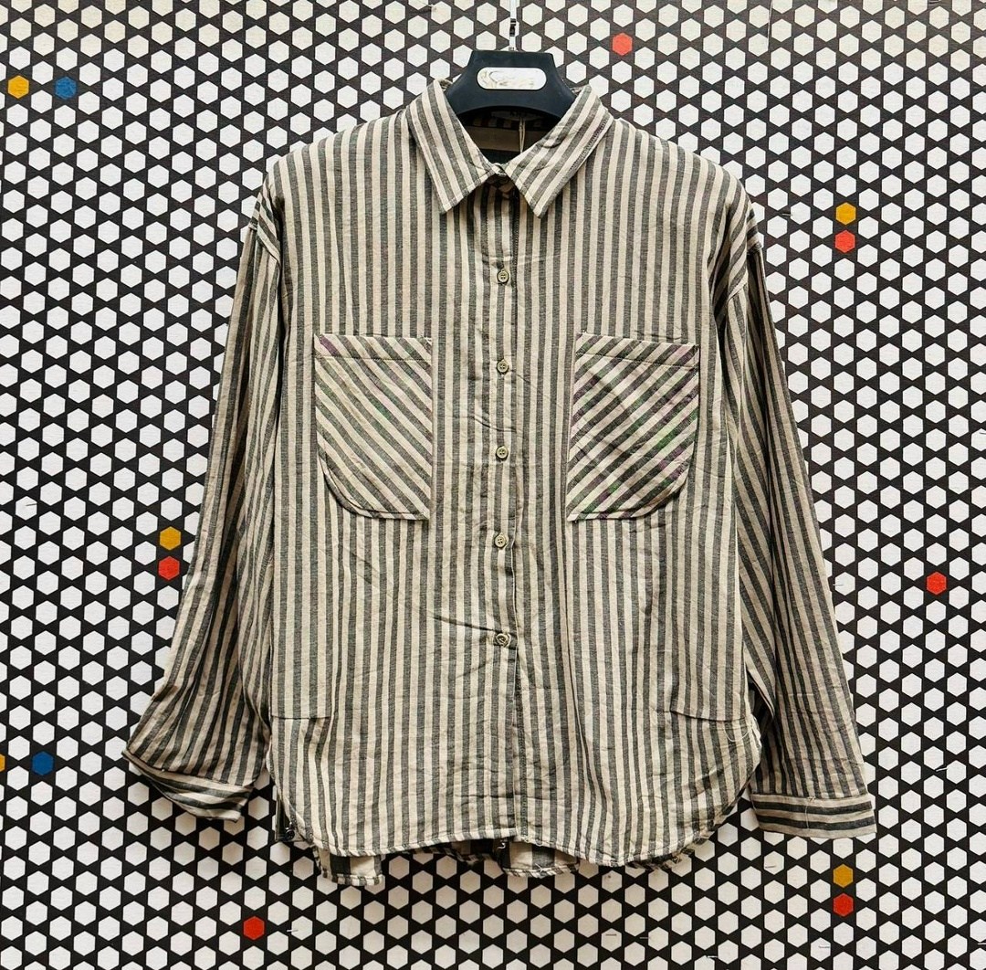 рубашка оверсайз широкая прямая в полоску корея y2k,повседневная рубашка,рубашка,рубашка в полоску,рубашка свободного кроя