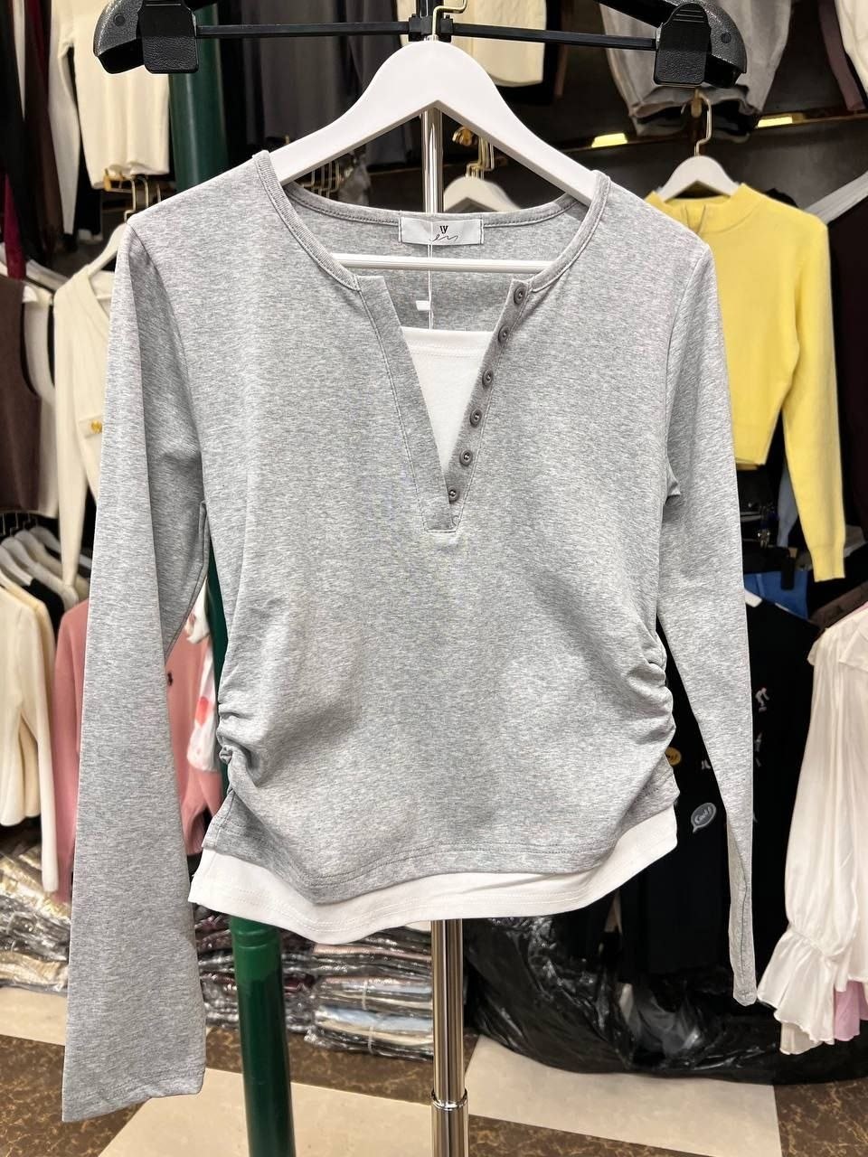 женский пуловер,с длинным рукавом,женская футболка с длинным рукавом,лонгслив с пуговицами,повседневная блузка