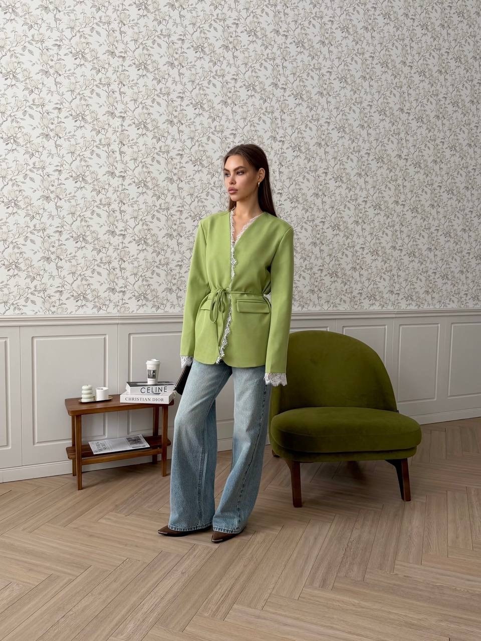 жакет,женские кардиганы,пиджак с поясом,женские жакеты,зеленый кардиган