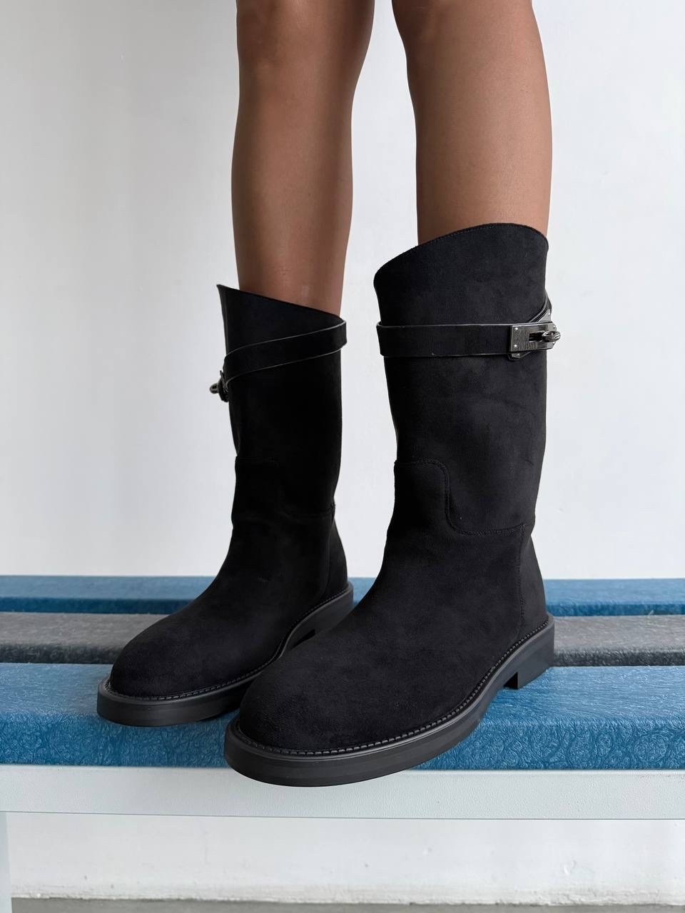 ,сапоги женские демисезонные замшевые j.macabu,сапожки,замшевые женские сапоги,сапоги женские демисезонные замшевые j.macabu цвет черный