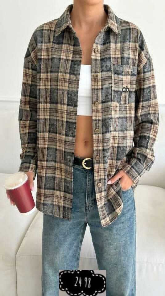 рубашка в клетку оверсайз варенка umalook,женская рубашка в клетку,рубашка женская в клетку оверсайз,рубашка оверсайз в клетку betrendy wear,рубашка в клетку женская теплая оверсайз без кармана