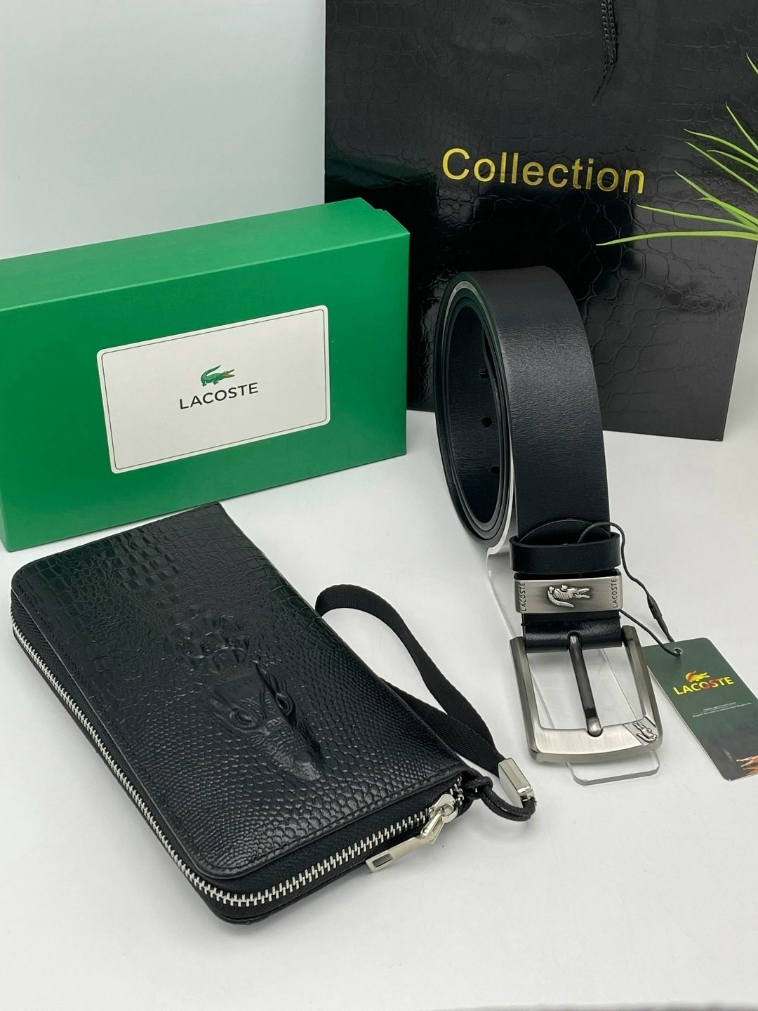 подарочный набор lacoste для мужчин,мужской подарочный набор "lacoste" в наборе кошелек, ремень в коробке,часы ремень портмоне lacoste набор для мужчин,подарочный набор lacoste,ремень lacoste натураль