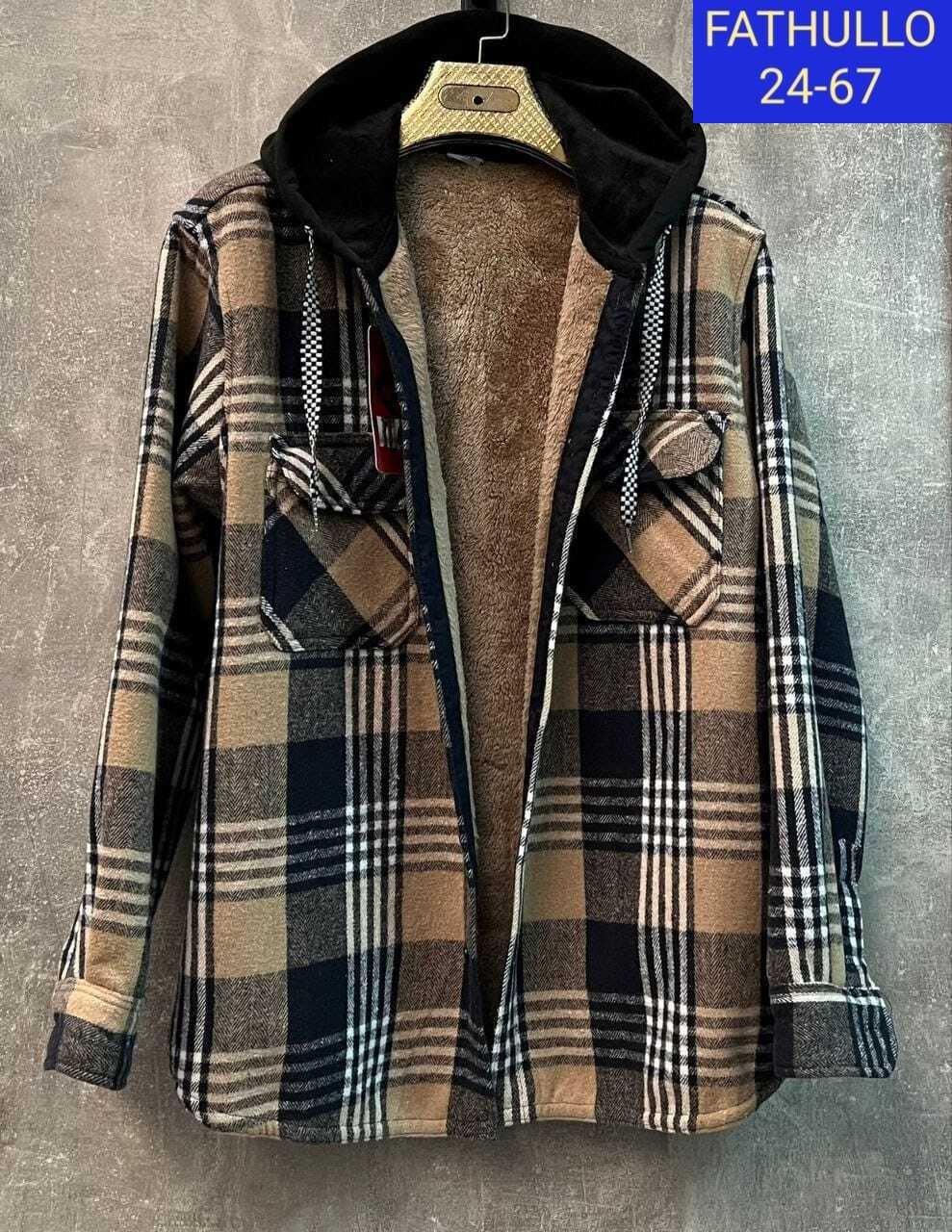 рубашка теплая на меху,клетчатая куртка,рубашка с капюшоном,рубашка на меху,рубашка теплая в клетку с капюшоном