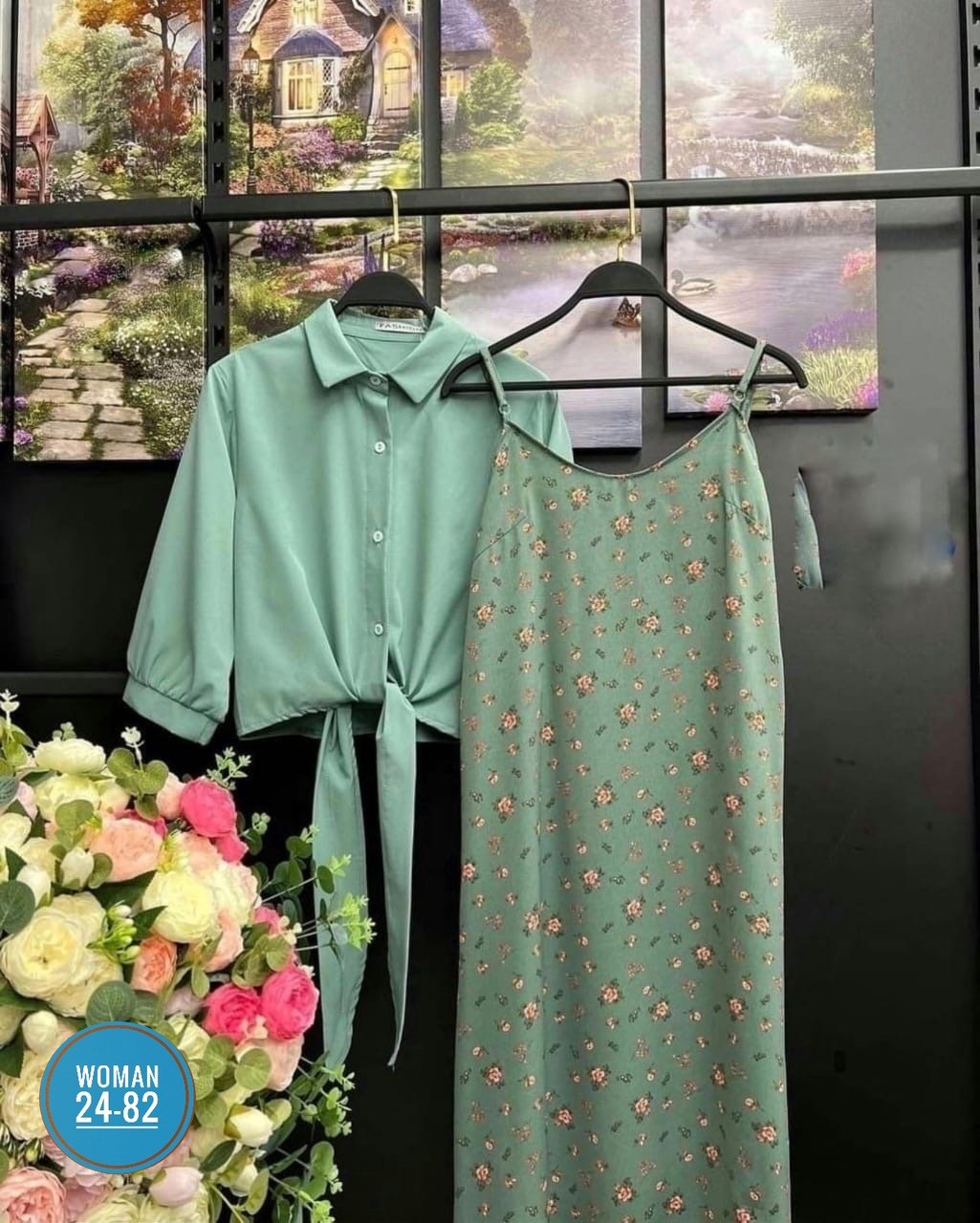 платье летнее женское,стильное платье,костюм с платьем,платье сарафан с рубашкой,мода двойка